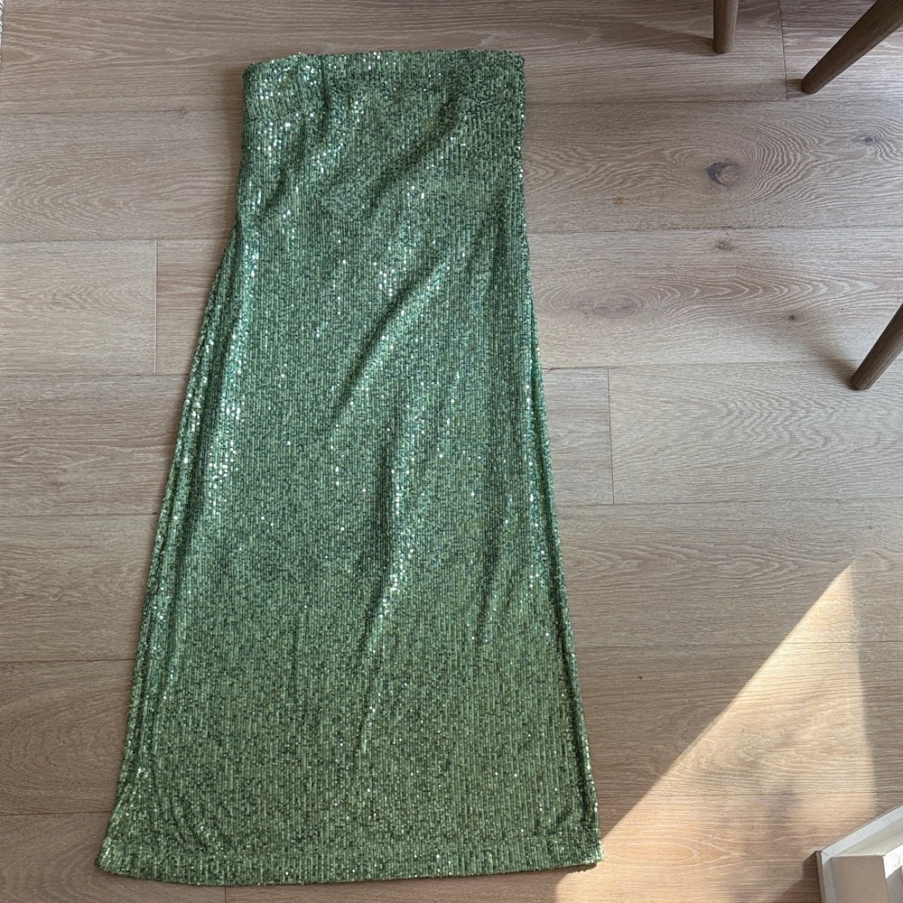 Anthropologie Mint Green Sequin Dress